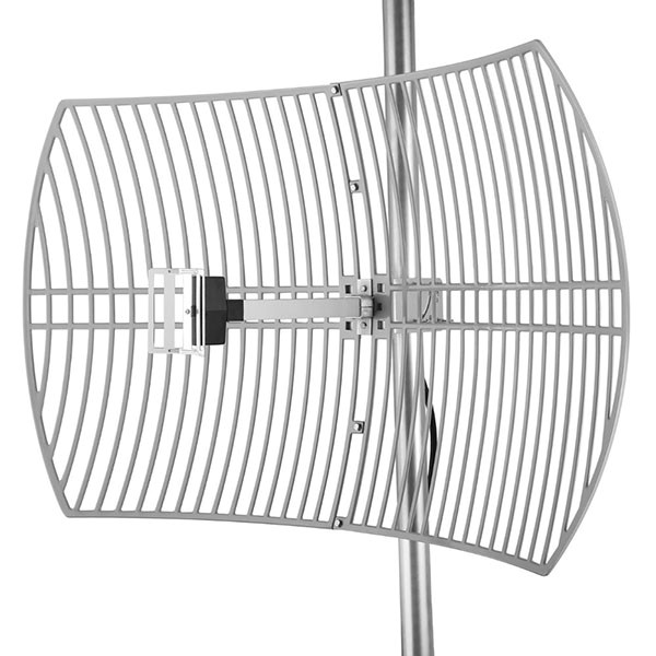 Antenne grille parabolique 2,4 GHz avec antenne Wi-Fi 24 dBi à gain élevé