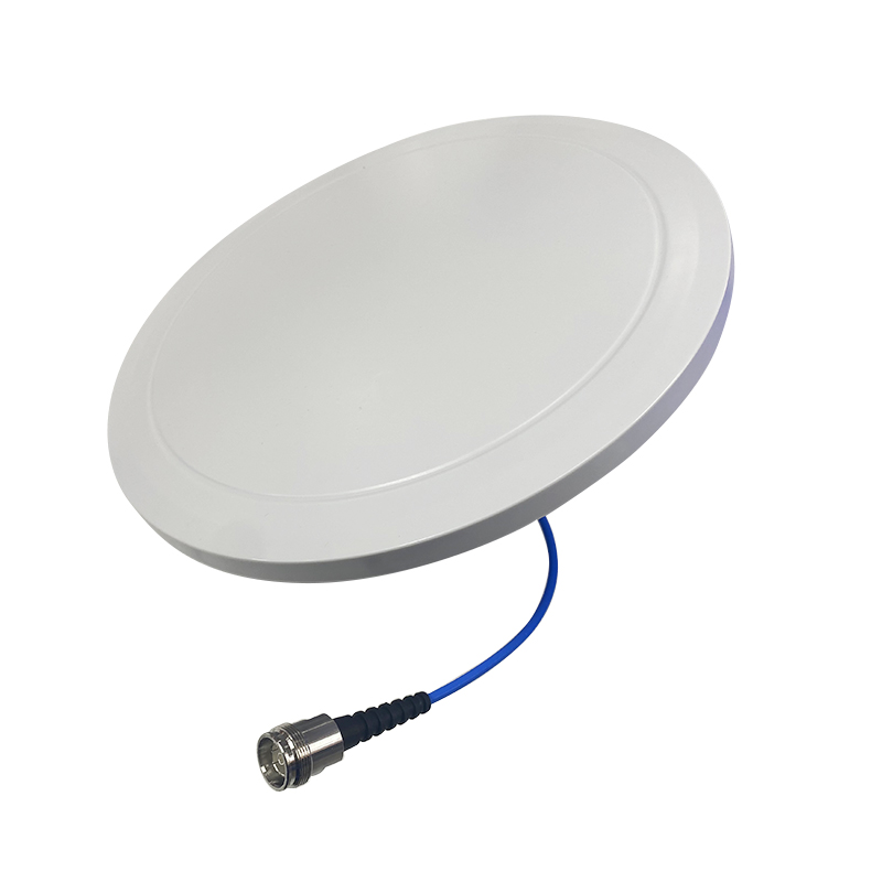 Antenne de plafond omni SISO 380-3800 MHz 3/5 dBi avec faible PIM -153 dBc